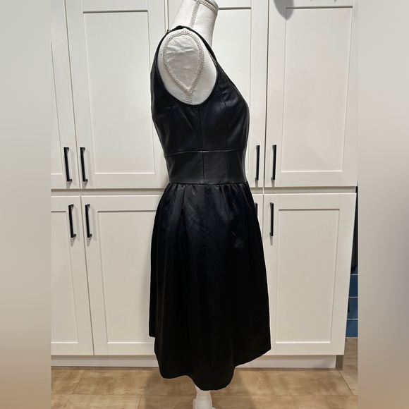 Nanette Lepore Magic Carpet Leather-top dress size 8 mini - Picture 7 of 12